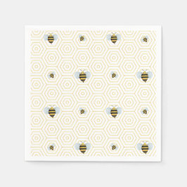 Waterverf-bijenpatroon Servet