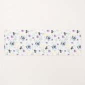 Waterverf-bijenpatroon Yogamat (Voorkant (horizontaal))