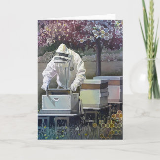 Waterverf bijenteelt bijenborstelaars Kunst Kaart