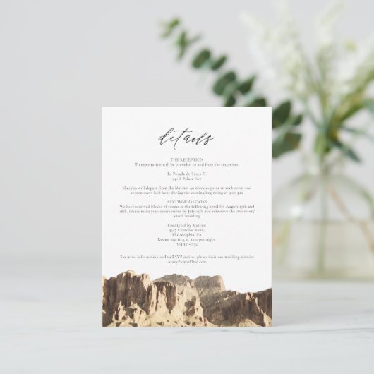 Waterverf bijgeloof berg details Kaart (Staand voorkant)