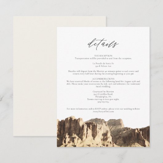 Waterverf bijgeloof berg details Kaart (Voorkant / Achterkant)