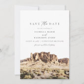 Waterverf Bijgeloof Bergen Save the Date Kaart (Voorkant)