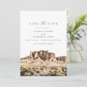 Waterverf Bijgeloof Bergen Save the Date Kaart (Staand voorkant)