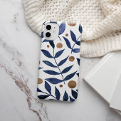 Waterverf bijkantoren en bessen - indigo en beige Case-Mate iPhone case