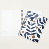 Waterverf bijkantoren en bessen - indigo en beige planner (Display)