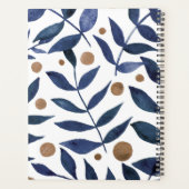 Waterverf bijkantoren en bessen - indigo en beige planner (Achterkant)