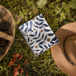 Waterverf bijkantoren en bessen - indigo en beige planner