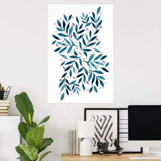  waterverf bijkantoren poster (Thuiskantoor)