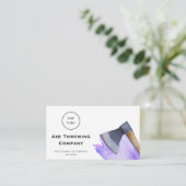 Waterverf bijl gooien of hout bedrijf visitekaartje (Staand voorkant)