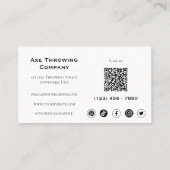 Waterverf bijl gooien of hout bedrijf visitekaartje (Achterkant)