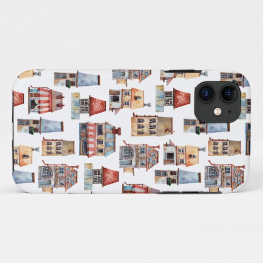 Waterverf bijtende woningen | Realtor Case-Mate iPhone Case (Achterkant (horizontaal))