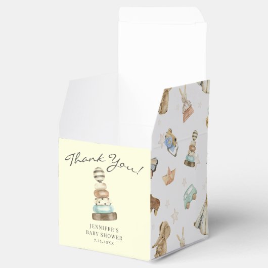  Waterverf bijtring Baby shower Bedankdoosjes (Geopend)