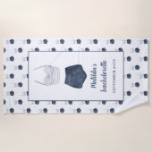 Waterverf bikini bruiloft bachelorette favoriet strandlaken (Voorkant)