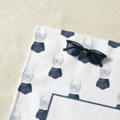 Waterverf bikini bruiloft bachelorette favoriet strandlaken (In situ)