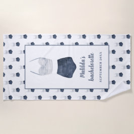 Waterverf bikini bruiloft vrijgezellenfeest cadeau strandlaken