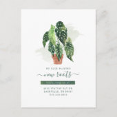 Waterverf Binnenshuis Plant Botanische beweging Aankondigingskaart (Voorkant)