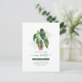 Waterverf Binnenshuis Plant Botanische beweging Aankondigingskaart (Staand voorkant)