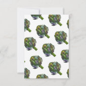 Waterverf biologische artisjok gepersonaliseerd bedankkaart (Achterkant)