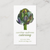 Waterverf biologische artisjok visitekaartje (Voorkant)