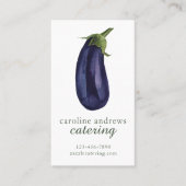 Waterverf biologische aubergine visitekaartje (Voorkant)