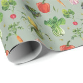 Waterverf biologische groenten cadeaupapier (Rol Hoek)