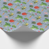 Waterverf biologische groenten cadeaupapier (Hoek)