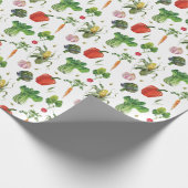 Waterverf biologische groenten cadeaupapier (Hoek)