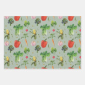 Waterverf biologische groenten inpakpapier vel (Voorkant 3)