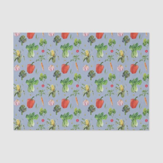 Waterverf biologische groenten tissuepapier (Voorkant)