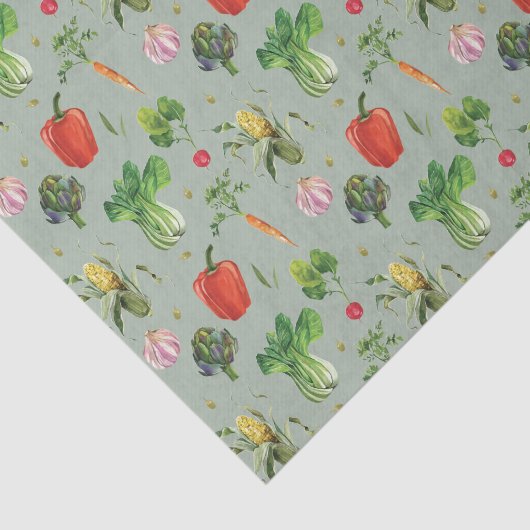 Waterverf biologische groenten tissuepapier (Detail)