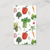 Waterverf biologische paprika visitekaartje (Achterkant)