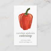 Waterverf biologische paprika visitekaartje (Voorkant)