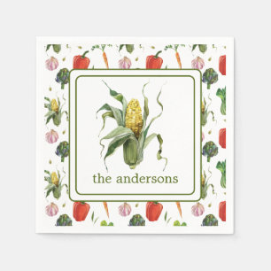 Waterverf biologische producten maïs servet