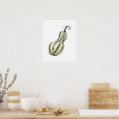 Waterverf Biologische Squash Poster (Keuken)