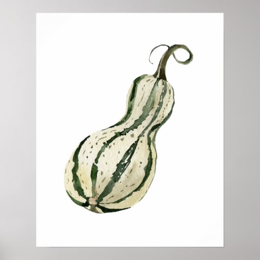 Waterverf Biologische Squash Poster (Voorkant)