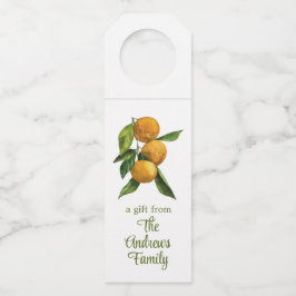 Waterverf biologische Tangerines Flessenhanger