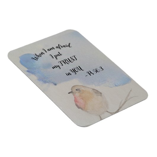 Waterverf Bird - 2024 jaar tekst Magneet (Rechterzijde)