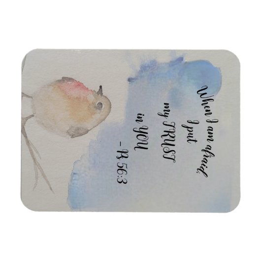 Waterverf Bird - 2024 jaar tekst Magneet (Horizontaal)