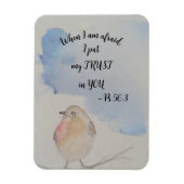 Waterverf Bird - 2024 jaar tekst Magneet (Verticaal)