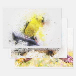 Waterverf Bird 5 ontlepagina Wall Art Inpakpapier Vel
