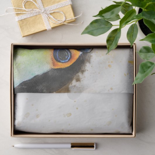 Waterverf Bird 7 Decoupage Wall Art Tissuepapier (Geschenk)