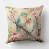 Waterverf  Bird Art Sierkussen (Achterkant)