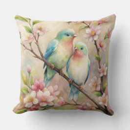 Waterverf  Bird Art Sierkussen