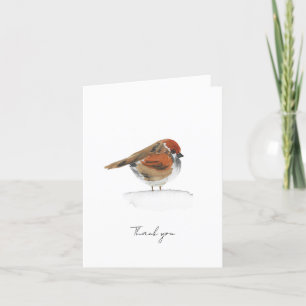 Waterverf Bird bedankkaartje Bedankkaart