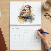 Waterverf Bird Collectie, op maat Kalender