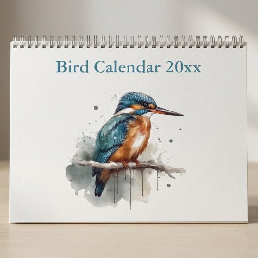 Waterverf Bird Collectie, op maat Kalender