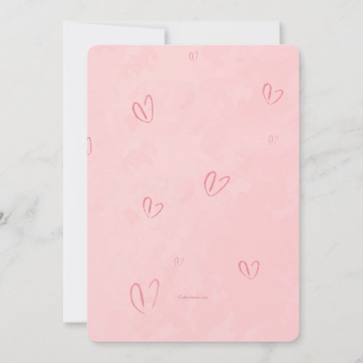 Waterverf Bird Couple Uitnodiging (Achterkant)