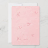 Waterverf Bird Couple Uitnodiging (Achterkant)