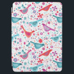 Waterverf Bird Floral iPad Air Cover<br><div class="desc">schilderen van waterverf in een moderne vorm van felkleurige vogels in een tuin van bloemen in tinten roze,  paars,  oranje en blauwgroen blauw. Ideaal voor bergers,  ornithologen,  natuur liefhebbers en tuinders. Originele kunst van Nic Squirrell.</div>