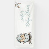 Waterverf Bird Genderneutraal Baby shower Spandoek (Verticaal)